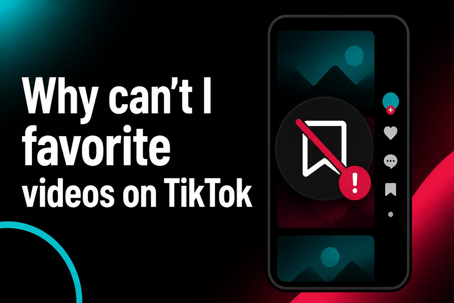 why-can-t-i-favorite-videos-on-tiktok-e1551 TikTok app screen showing a video with favorite and bookmark icons